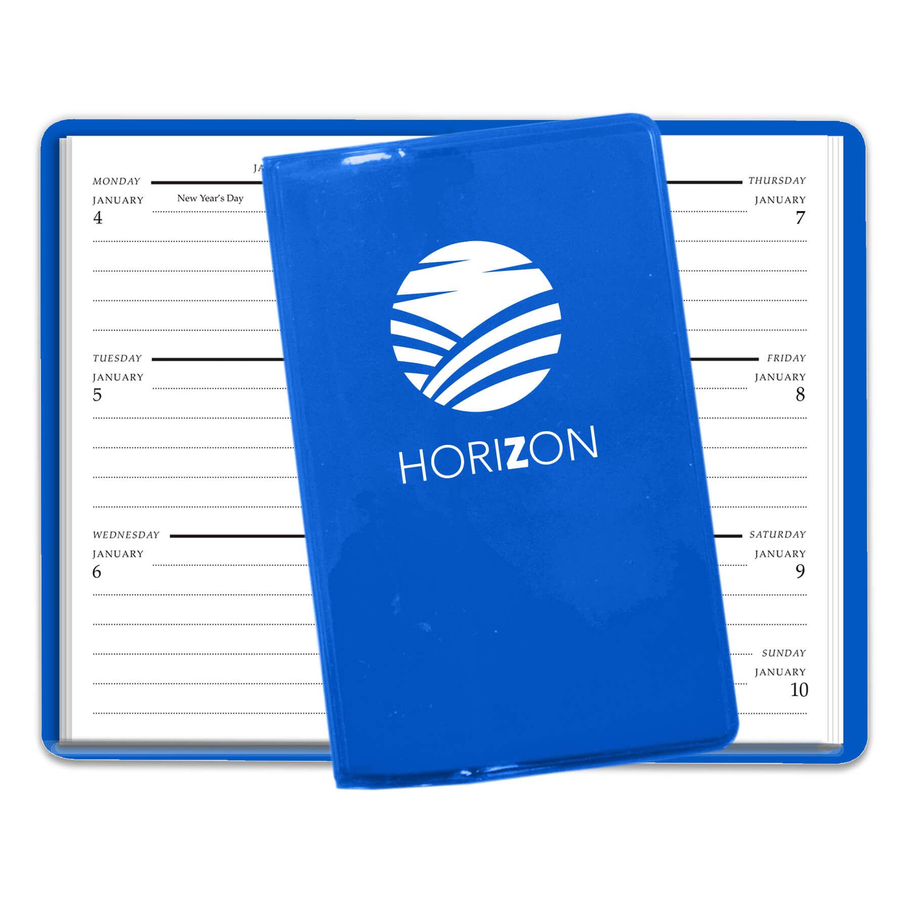 Translucent Dark Blue Imprinted